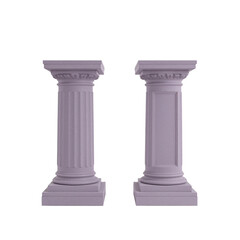 Symmetrical Architectural Columns in Soft Tones Enhancing Aesthetic Appeal and Grace