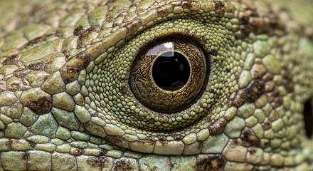 Close up iguana eye