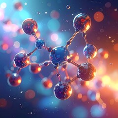 Abstract 3D molecular structure