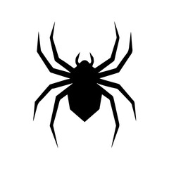 Simple Abstract Black Spider Icon