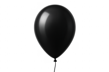 Black glossy balloon floating, celebrating party event
