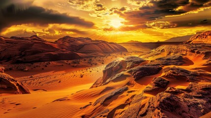 Colorful Sky Landscapes: Morning Sunrise Clouds, Evening Dusk Hills & Red/Orange Sunset Desert Beauty