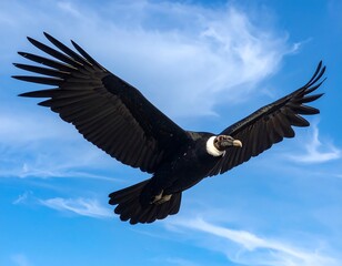 Obraz premium Andean condor in flight against a vibrant sky