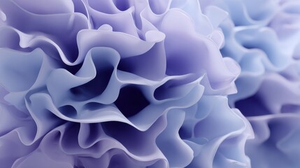 Obraz premium Soft Waves of Light Purple Fabric Create a Textured Backdrop Showcasing Intricate Folds and Layers, Highlighting the Grace of Design in a Serene Composition