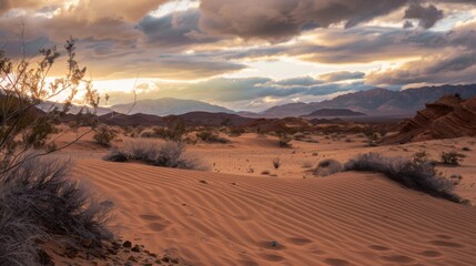 Colorful Sky Landscapes: Morning Sunrise Clouds, Evening Dusk Hills & Red/Orange Sunset Desert Beauty