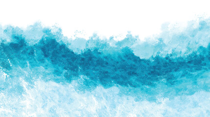 Fototapeta premium A serene abstract watercolor painting depicting ocean waves in shades of blue and white