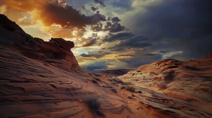 Colorful Sky Landscapes: Morning Sunrise Clouds, Evening Dusk Hills & Red/Orange Sunset Desert Beauty