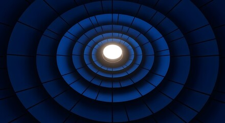 Futuristic digital circle with technology elements