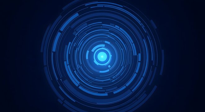 Futuristic glowing blue digital circle background