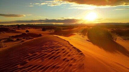 Colorful Sky Landscapes: Morning Sunrise Clouds, Evening Dusk Hills & Red/Orange Sunset Desert Beauty