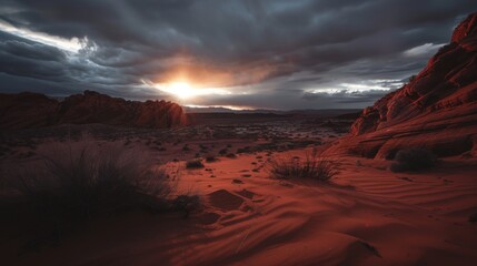 Colorful Sky Landscapes: Morning Sunrise Clouds, Evening Dusk Hills & Red/Orange Sunset Desert Beauty