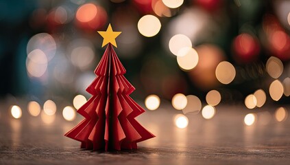 Ornate origami Christmas tree