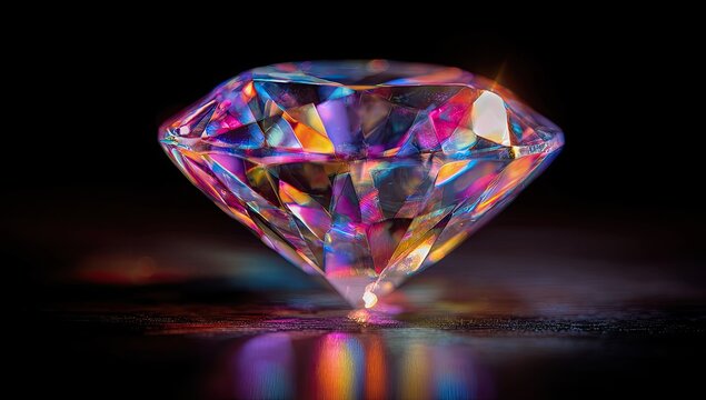 Radiant diamond, vibrant hues - Powered by Adobe