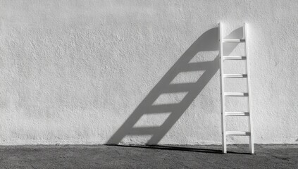 Ladder shadow on a wall