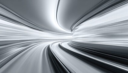 Abstract tunnel of light and speed