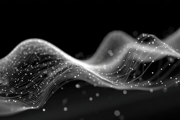 Abstract wave of light particles