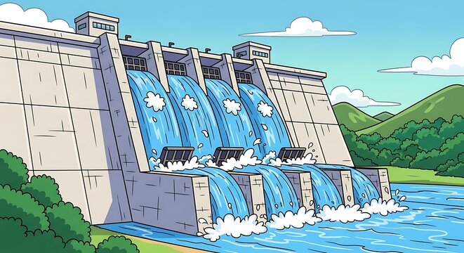 Hydroelectric dam nature.