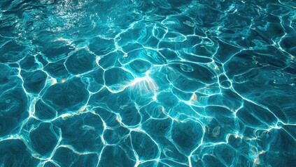 Obraz premium Rippled turquoise water surface (1)