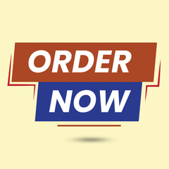Order now banner with bold typography and modern design for online shopping