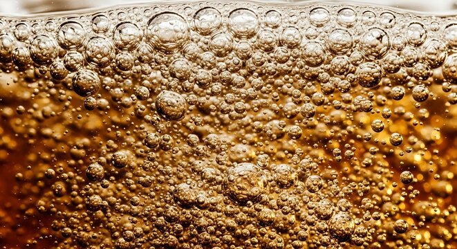 Bubbly drink close up.