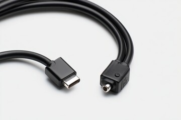 Fototapeta premium Black cable with connectors