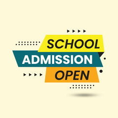 School admission open banner template design for education promotion on light background