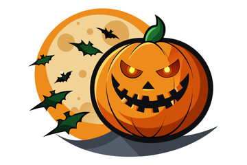 A mysterious haunted library illustration featuring enchanted books flying like bats in the moonlit night. Perfect for Halloween backgrounds, spooky party invitations, eerie posters, gothic fantasy ar