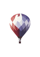Obraz premium Colorful polygonal hot air balloon