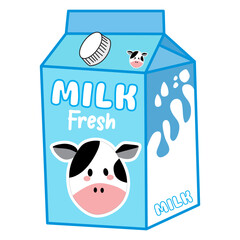 Vector Illustration with fresh milk