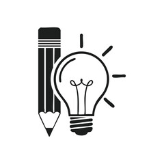 Creative Thinking Design Innovation. This graphic depicts the genesis of bright notions, illustrating how imagination fuels new developments. It symbolizes the journey from concept to realization.