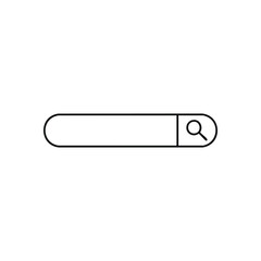 Minimal Search Box Magnifying Glass. This sleek web element symbolizes finding information, queries, and discovery. Essential for user interfaces and digital exploration.