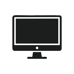 Sleek Computer Monitor Device. A minimalist depiction of a personal computing display, symbolizing connectivity, productivity, and digital information. Ideal for web, apps, or business design.