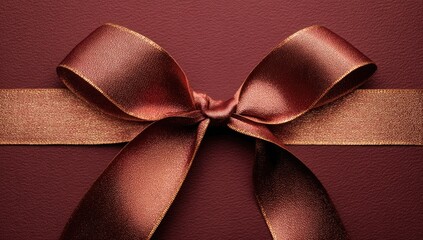 Elegant burgundy ribbon bow