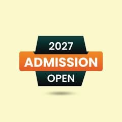 Vibrant 2027 admission open advertisement, ideal for attracting students to your institution
