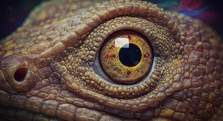 Fototapeta premium Lizard eye close up