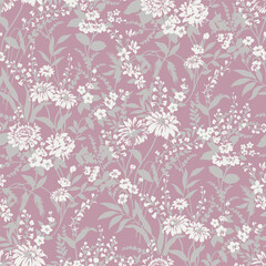 Classic Popular Flower Seamless pattern background - For easy making seamless pattern use it for filling any contours
