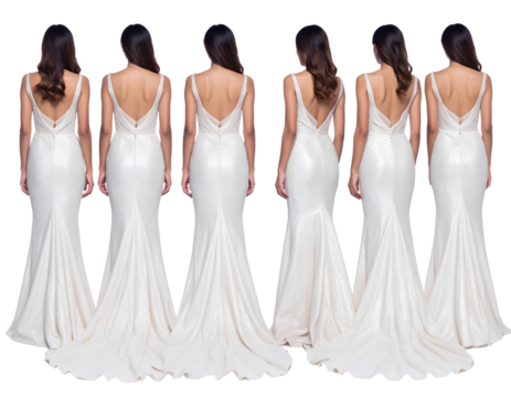 Firefly_Set of Back view ultrarealistic shot of a female in an ivory glitter wedding dress wi