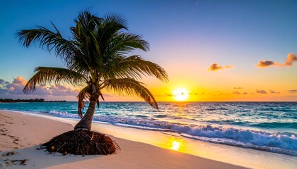 Fototapeta premium Tropical Sunrise Beach Scene