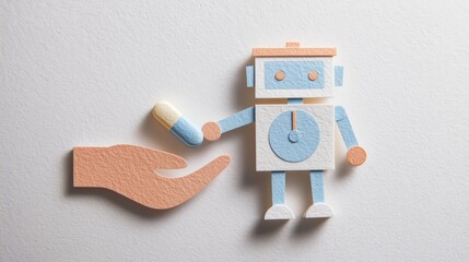 Papercraft Smart Medication Reminders Robot