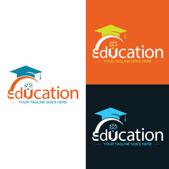 Education Modern Minimalist Logo Design Vector