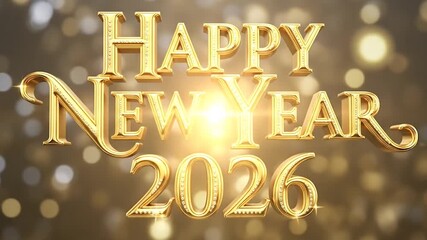 Happy new year wishes greetings for year two thousand twenty six - Powered by Adobe