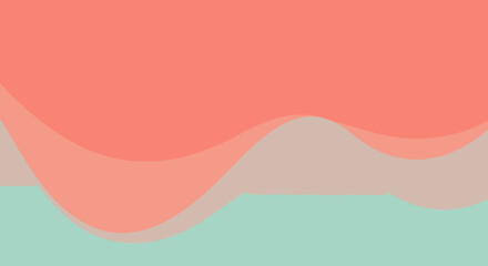 A sophisticated and clean flat design background featuring minimalist geometric shapes and abstract botanial element in harmonious soft pink and muted green tones. 