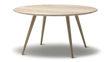 A wooden table with three legs and a round top