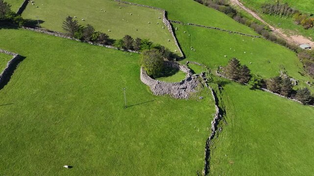 Aerial video of Altagore Cashel Cushendun Glendun Co. Antrim Northern Ireland