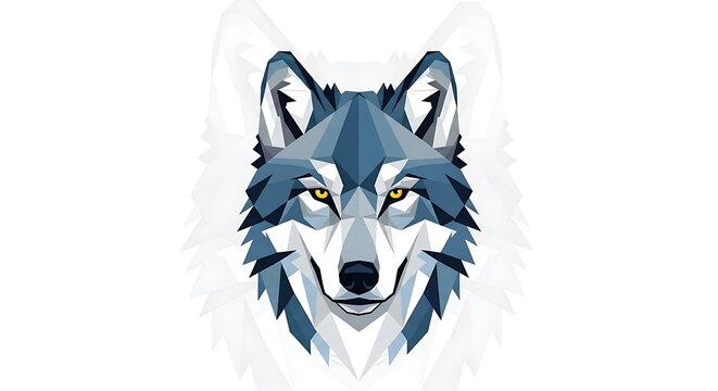 Wolf Low Poly Portrait.