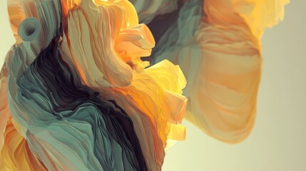 Fototapeta premium Vibrant Abstract Art Showcasing Swirling Colors and Organic Forms That Evoke a Sense of Movement and Fluidity in a Modern Setting