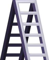 Step ladder illustration, suitable for infographics, educational materials, and diy project guides. Clear, concise, and informative visual aid.