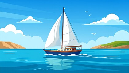 Sailing yacht on a sunny day (1)