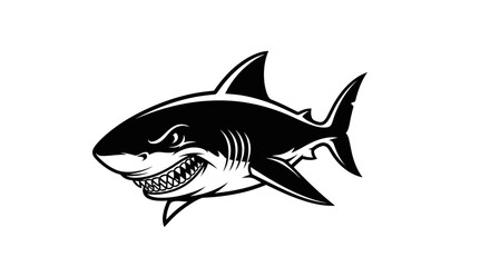shark isolated on white