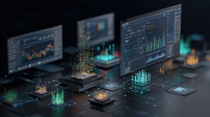  dynamically display the interaction between RNA polymerase and DNA molecules during gene transcription, molecular structures presented in 3D form, chemical bond explanations beside
